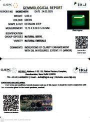 5.69/CT Natural Panna Stone with Govt. Lab Certificate